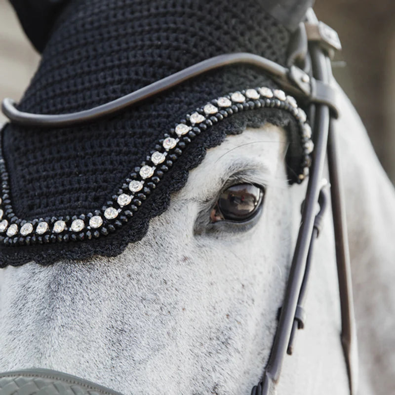 Kentucky Horsewear - Bonnet anti-mouche Wellington big stone & pearl noir | - Ohlala