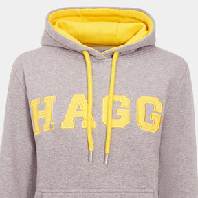 Hagg - Sweat à capuche femme gris/ jaune | - Ohlala