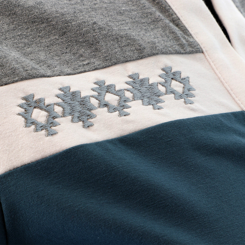 Pénélope Store - Polo manches courtes Indian bleu canard | - Ohlala