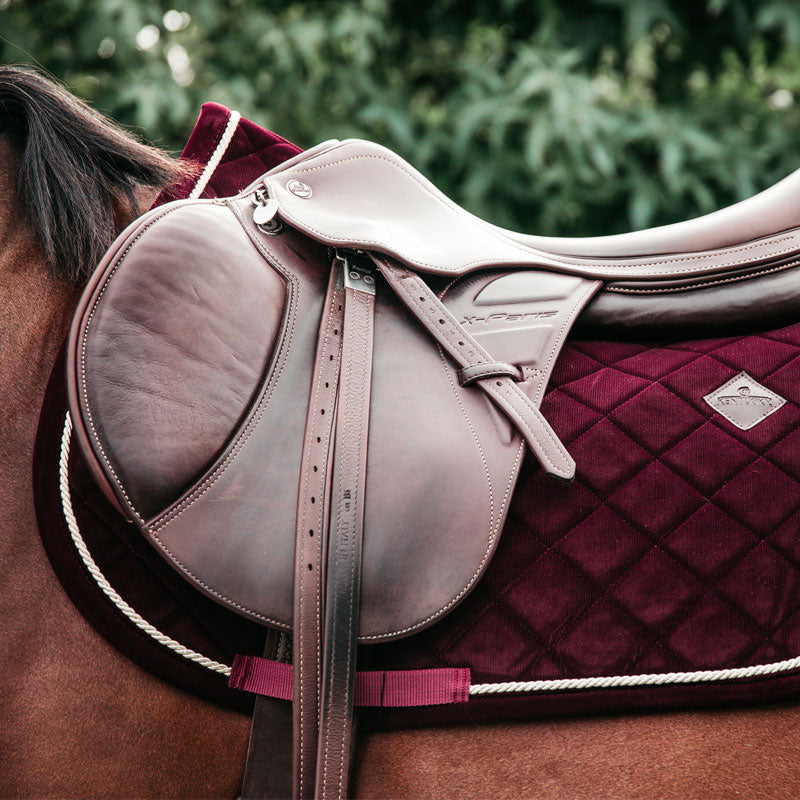 Kentucky Horsewear - Tapis de selle Corduroy Bordeaux | - Ohlala