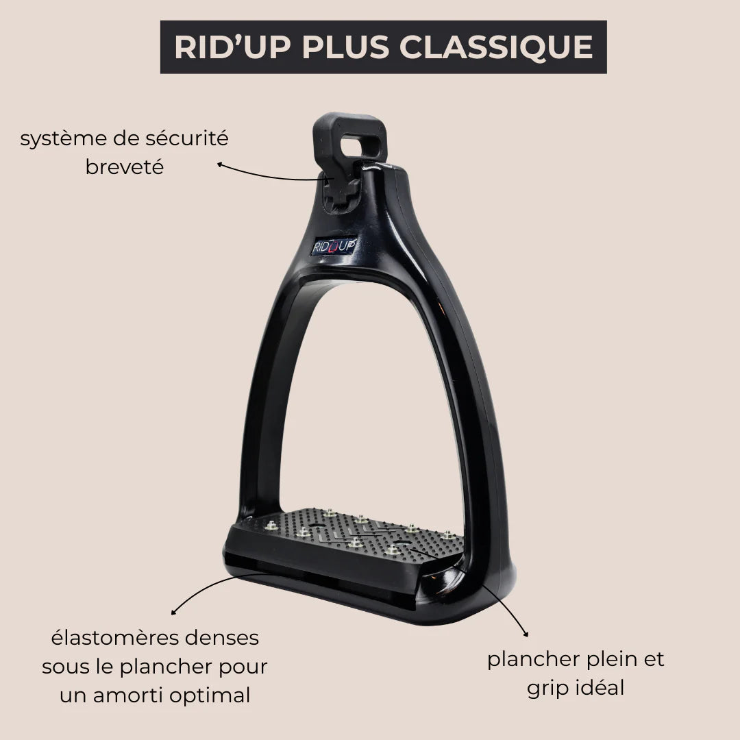 Rid'Up - Étriers de sécurité Plus² Classique noir