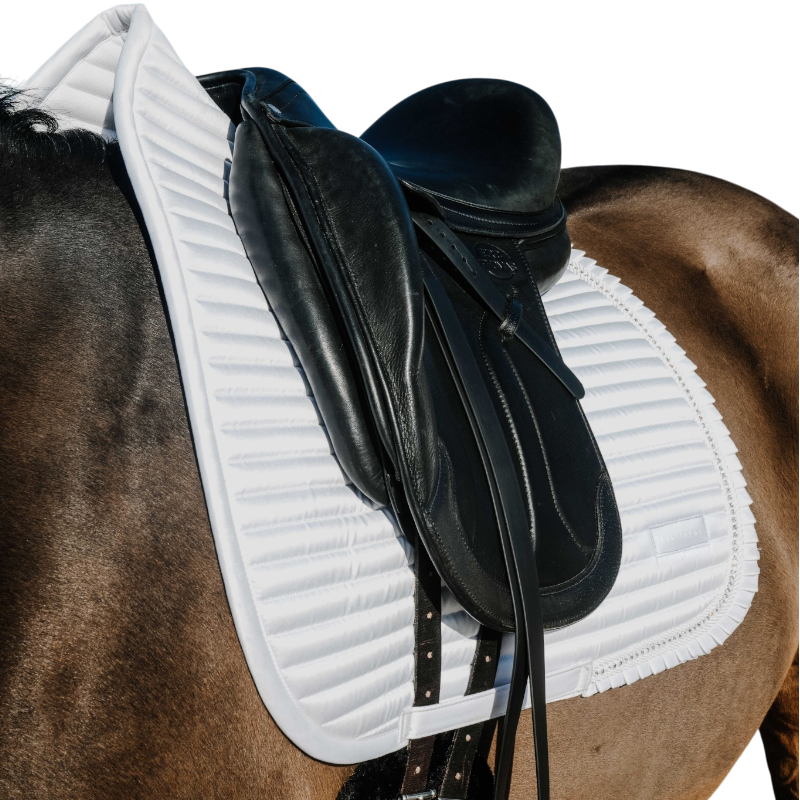 Equithème - Tapis de dressage Glam blanc