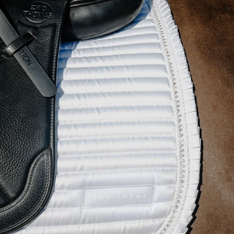 Equithème - Tapis de dressage Glam blanc