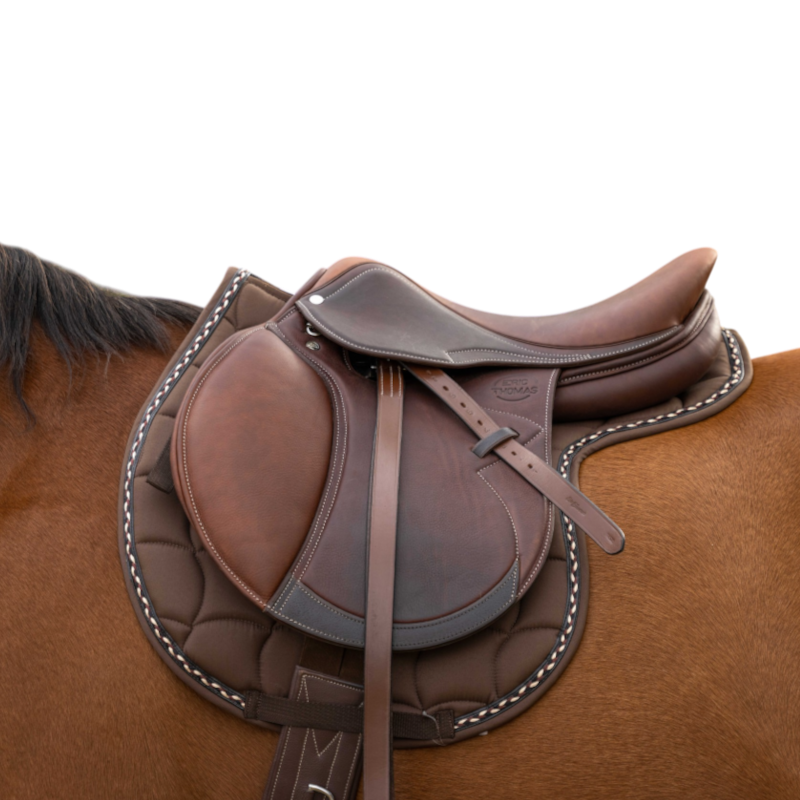 Equithème - Tapis de selle Hunter chocolat