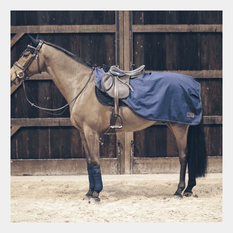 Kentucky Horsewear - Couvre-reins long imperméable marine | - Ohlala