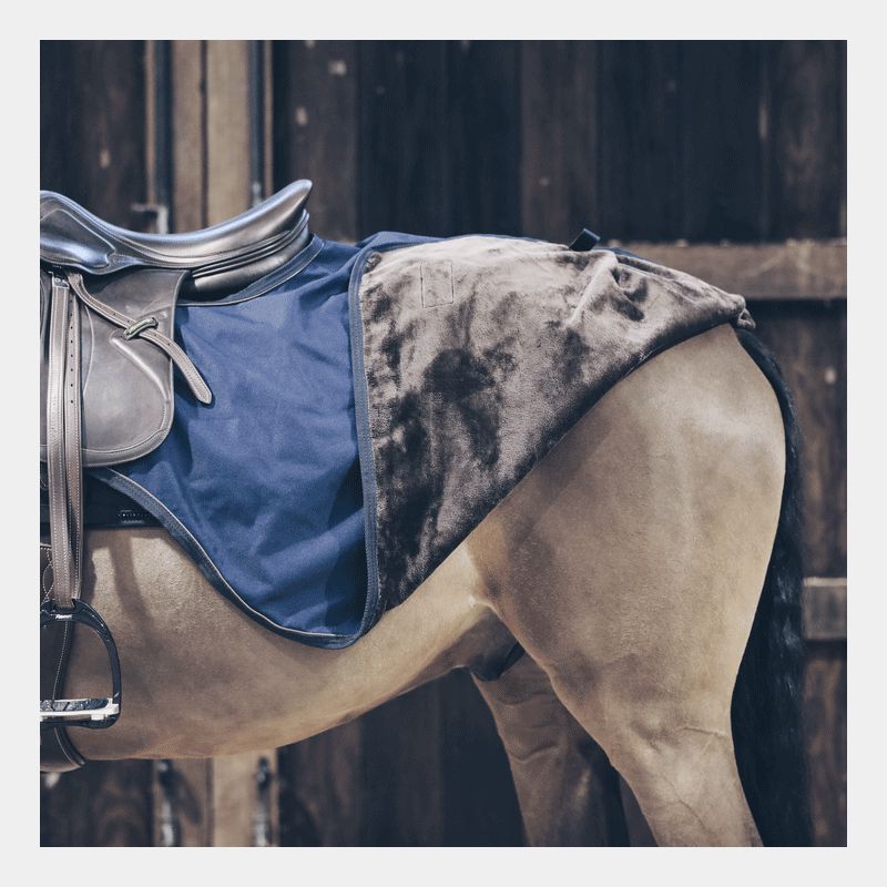 Kentucky Horsewear - Couvre-reins long imperméable marine | - Ohlala