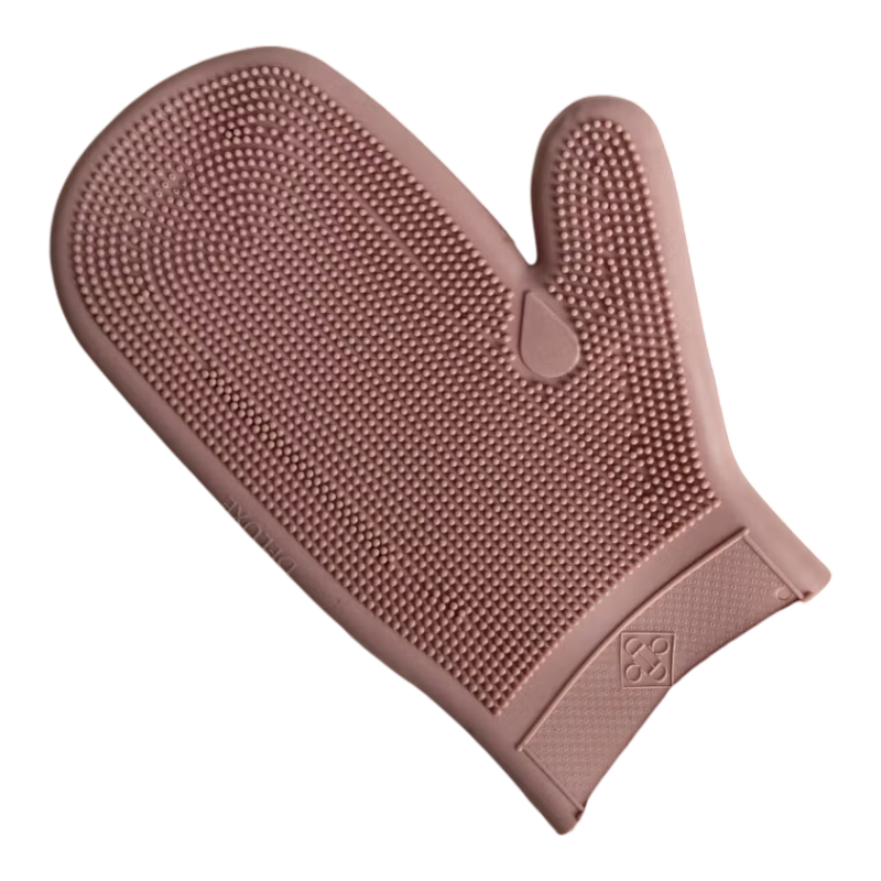 Grooming Deluxe - Gant de Grooming en caoutchouc vieux rose