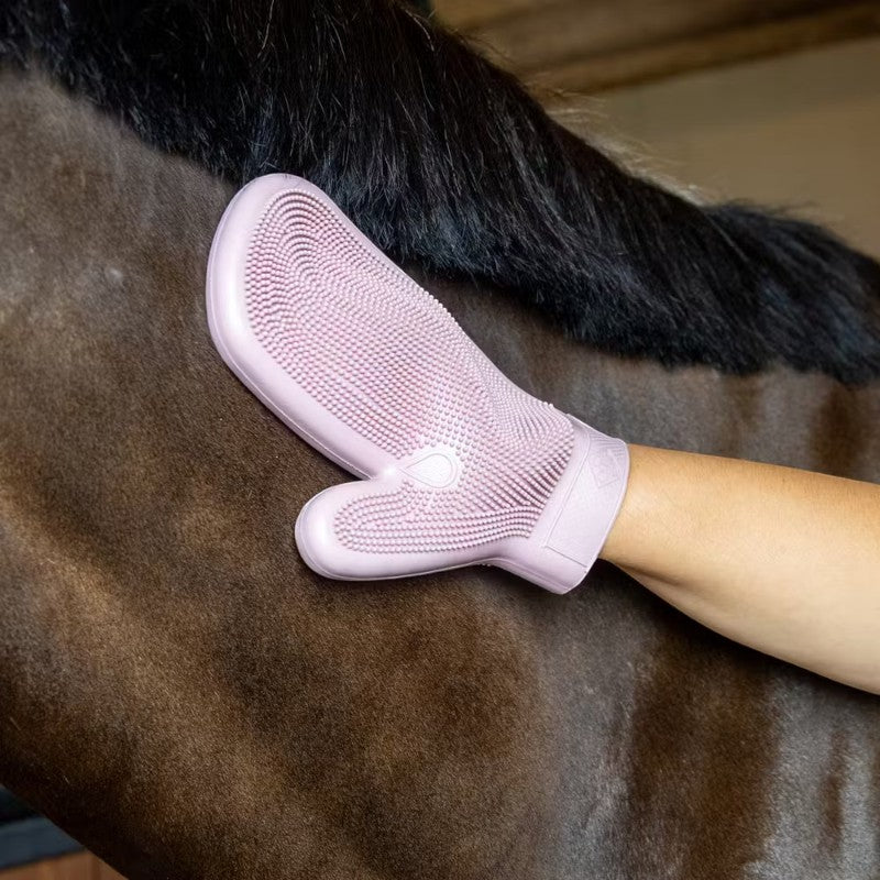 Grooming Deluxe - Gant de Grooming en caoutchouc vieux rose