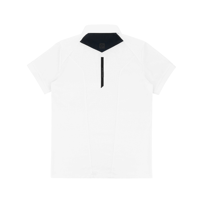 Equithème - Polo de concours manches courtes homme Chris blanc | - Ohlala