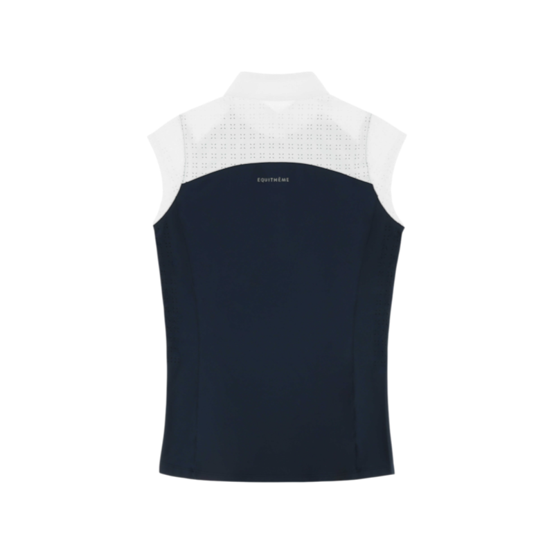 Equithème - Polo de concours sans manches femme Judith marine