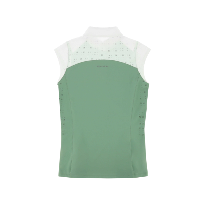 Equithème - Polo de concours sans manches femme Judith vert clair