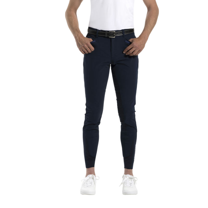 Equithème - Pantalon d'équitation homme Georg full grip marine | - Ohlala