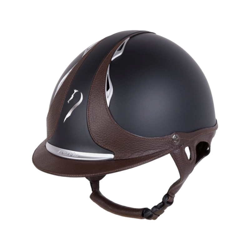 Antarès Sellier - Casque Référence visière standard Noir / Marron | - Ohlala