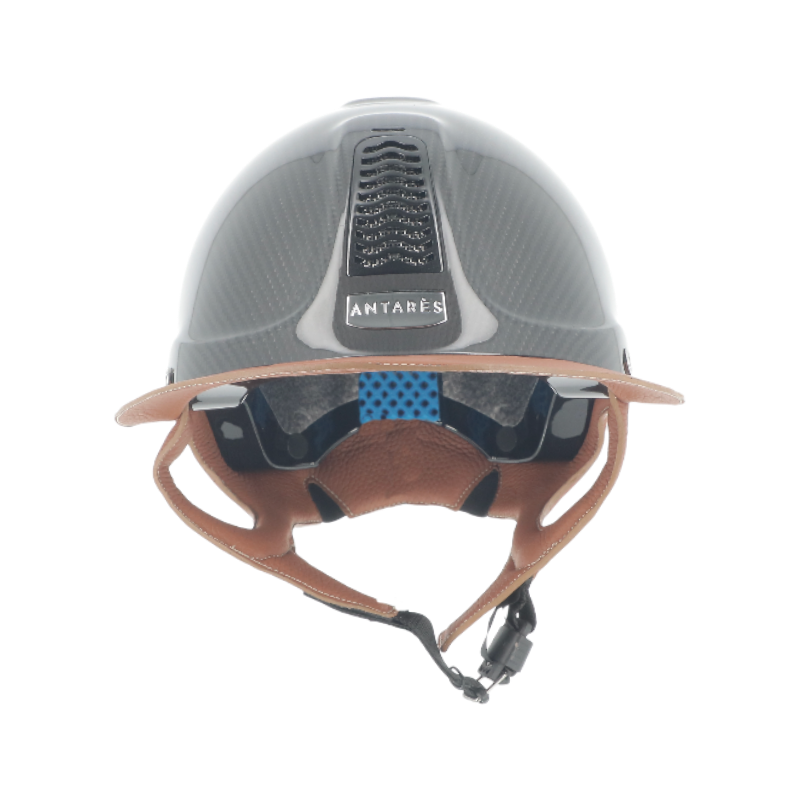 Antarès Sellier - Casque d'équitation Précision Carbone noir visière éclipse marron