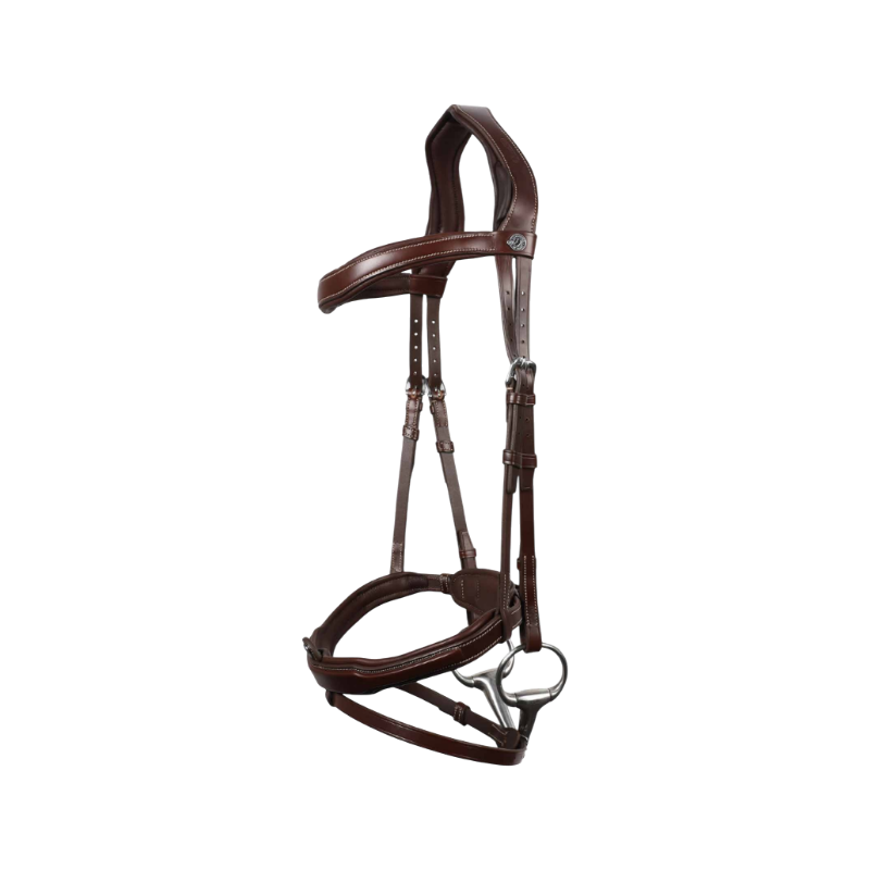 Antarès Sellier - Bridon muserolle combinée Signature Sport havane