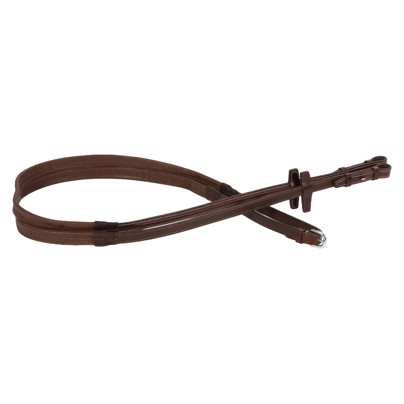 Antarès Sellier - Rênes caoutchouc 16 mm Signature Sport havane