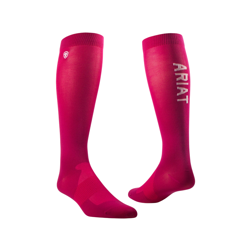 Ariat - Chaussettes d'équitation unisexe AriatTEK Essential Performance burgundy