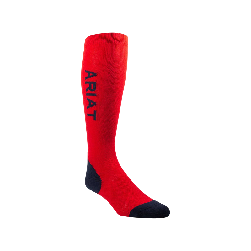 Ariat - Chaussettes d'équitation unisexe AriatTEK Performance rouge/ marine
