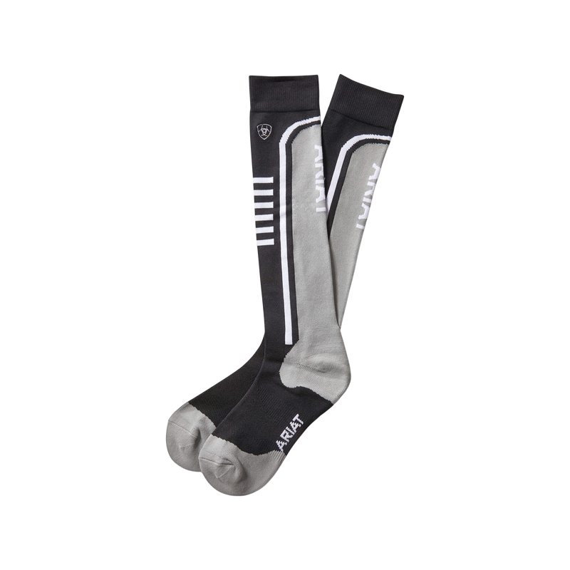 Ariat - Chaussettes d'équitation unisexe AriatTEK Slimline Performance noir/ sleet