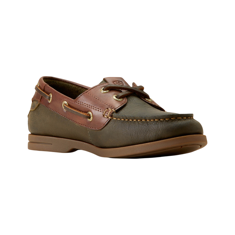Chaussures bateau femme Antigua olive night - Ariat