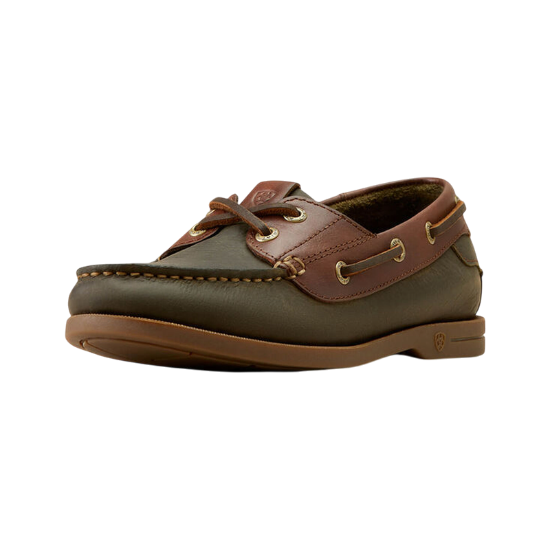 Chaussures bateau femme Antigua olive night - Ariat