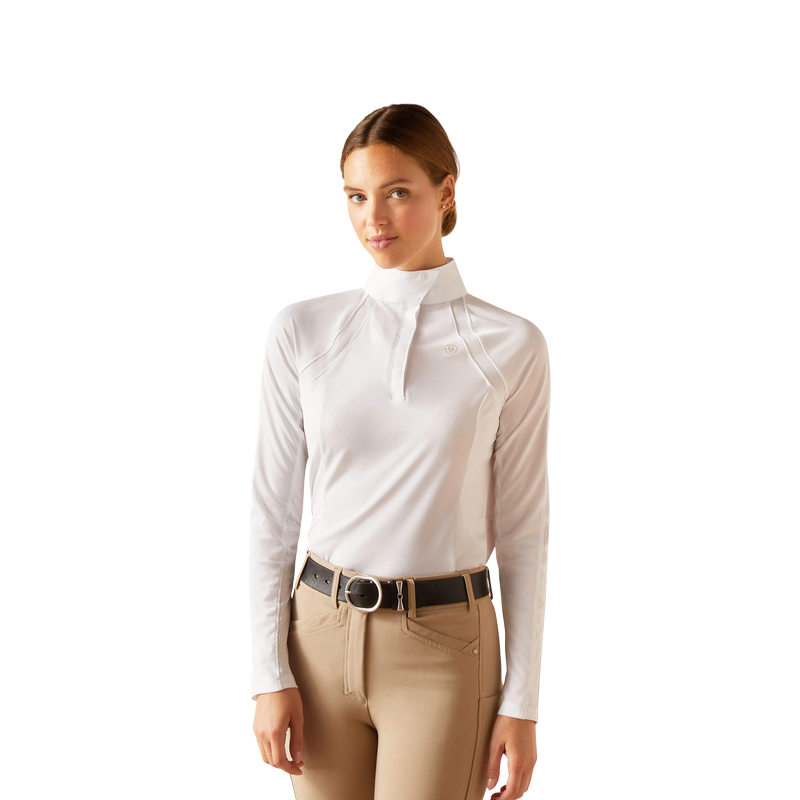 Ariat - Chemise de concours manches longues femme Sunstopper 3.0 blanc