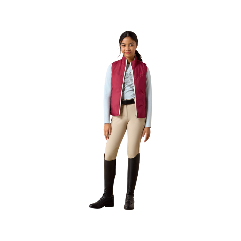 Ariat - Doudoune sans manches réversible enfant Bella vanilla ice horsin' around
