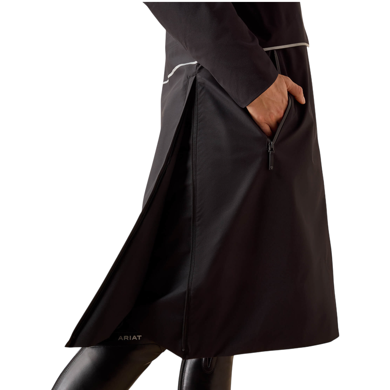 Ariat - Manteau d'équitation imperméable femme Long Rider noir