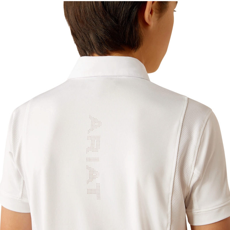 Ariat - Polo de concours manches courtes enfant TEK blanc