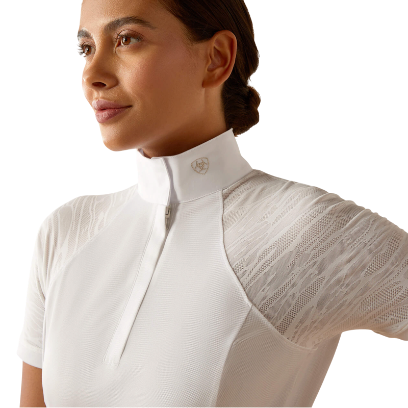 Ariat - Polo de concours manches courtes femme Aptos Vent 2.0 blanc