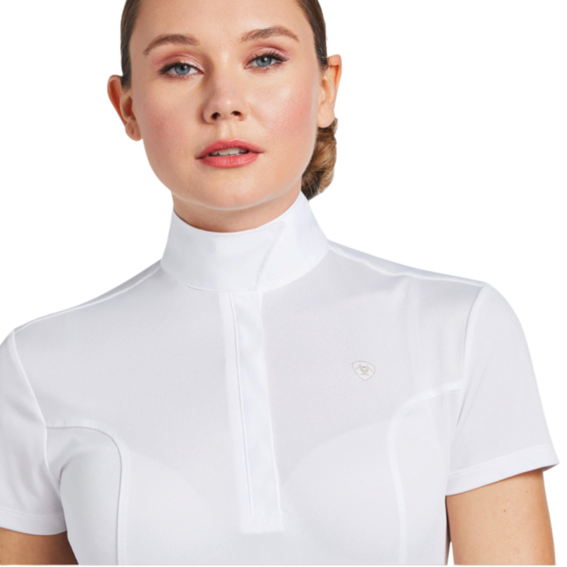 Ariat - Polo de concours manches courtes femme Aptos blanc