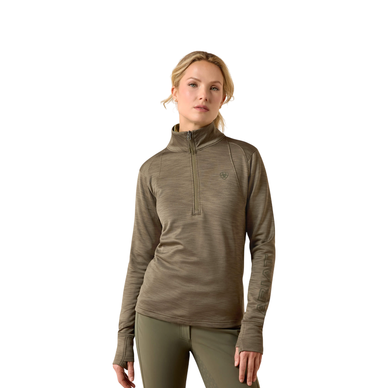 Ariat - Pull à col zippé femme Team EQ kalamata