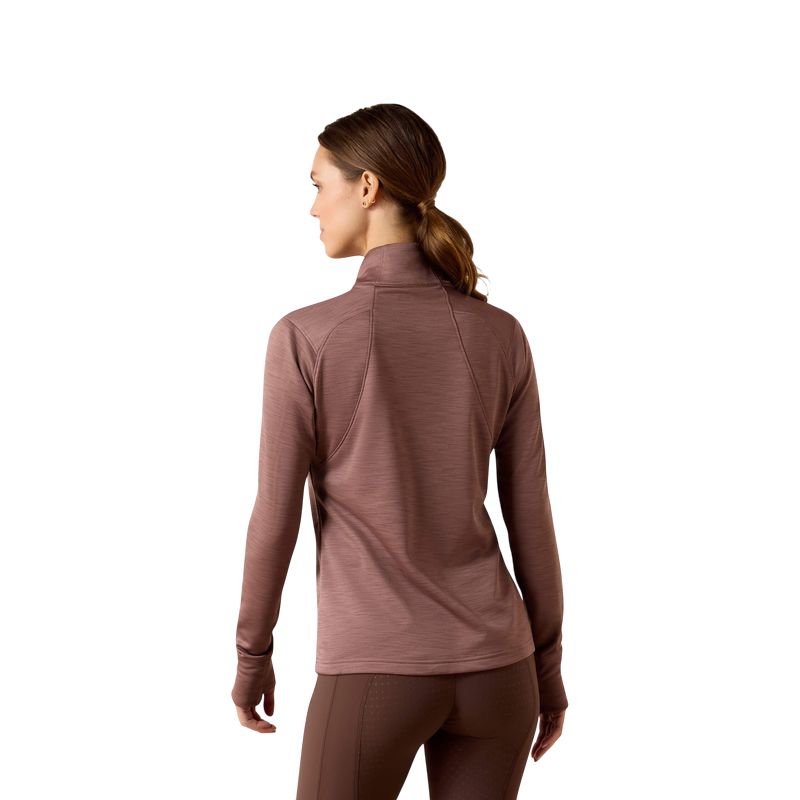 Ariat - Pull à col zippé femme Team EQ twilight mauve
