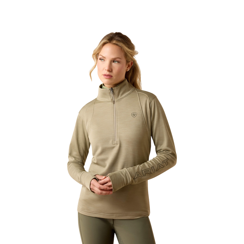 Ariat - Pull à col zippé femme Team EQ winter twig