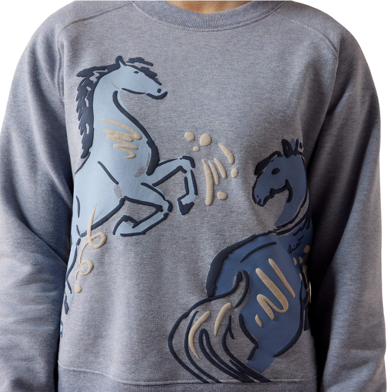 Ariat - Sweat-shirt enfant Martine blue grey let's play
