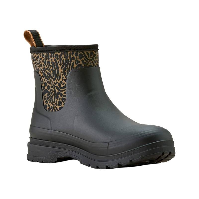 Ariat - Boots de pluie femme Kelmarsh noir/ ocelot print