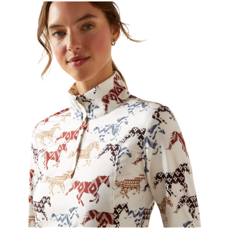 Ariat - Dames baselayer lange mouwen Lowell painted ponies print | - Ohlala