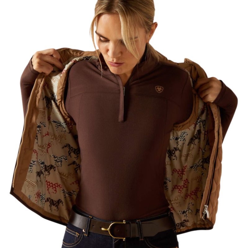 Ariat - Mouwloos donsvestje dames Ashley 2.0 tiger's eye | - Ohlala