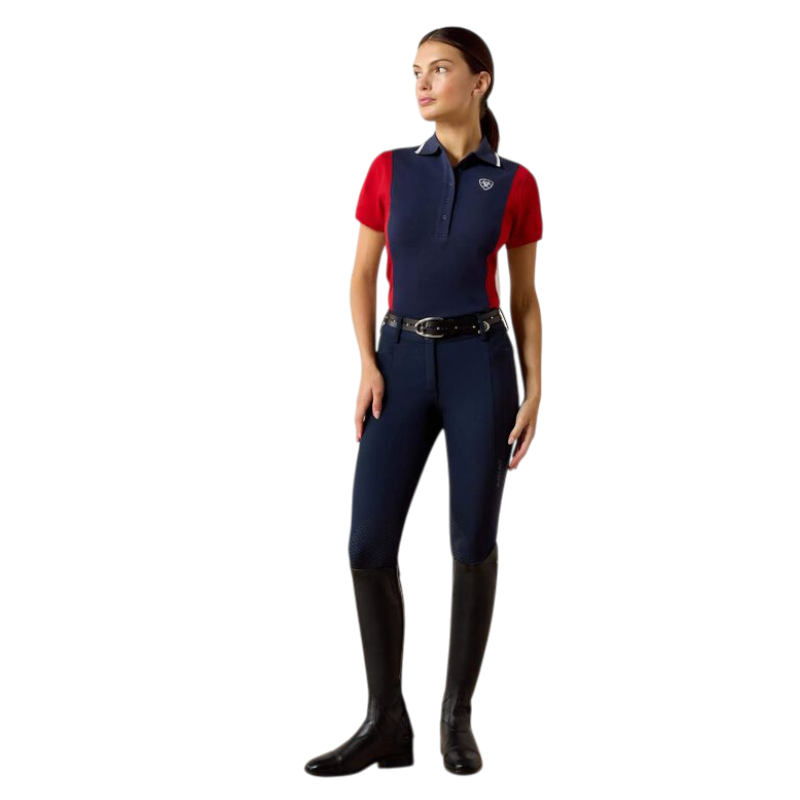 Ariat - Polo à manches courtes femme Taryn navyt red | - Ohlala