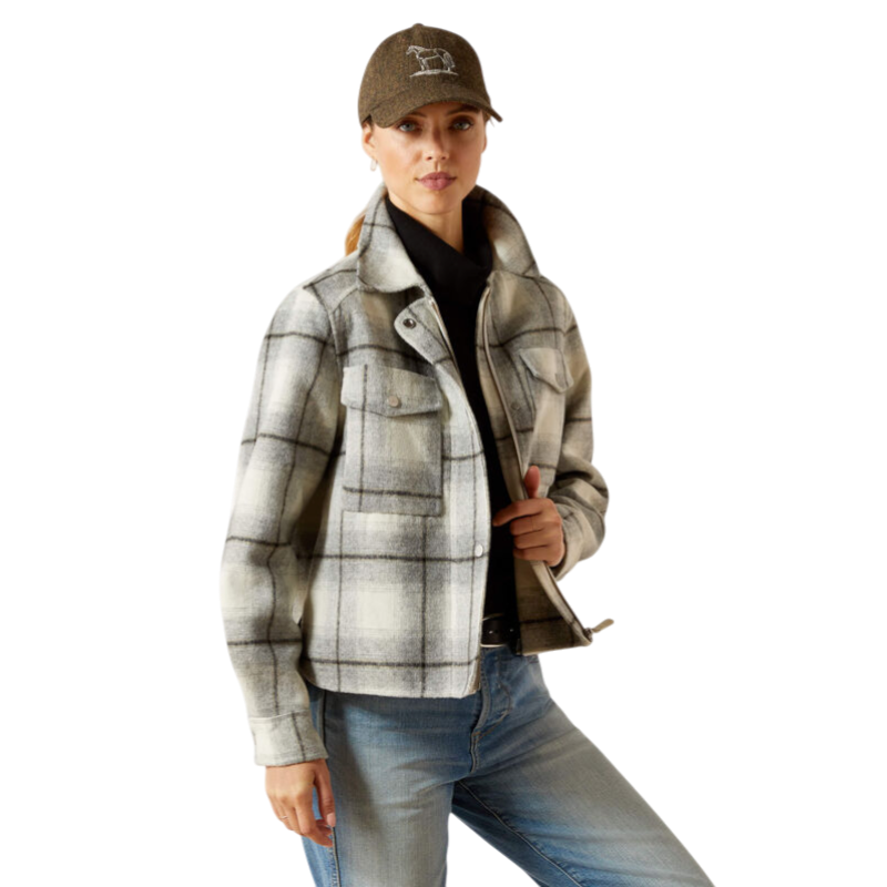 Ariat - Veste femme Warrington grey plaid | - Ohlala