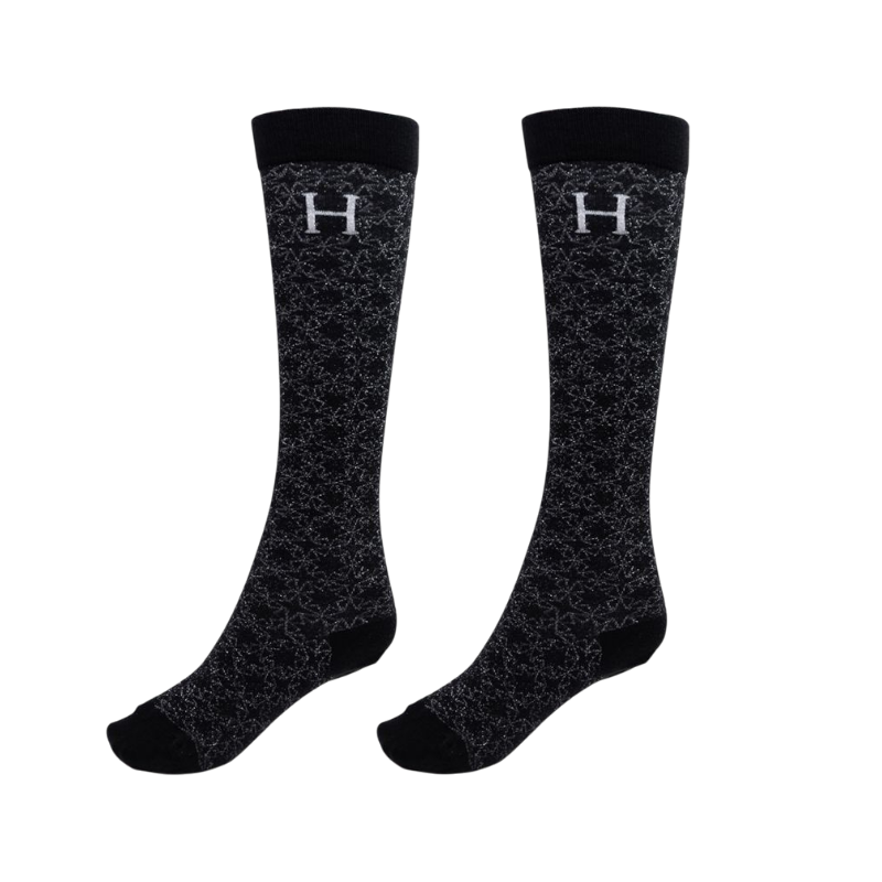 Harcour - Chaussettes d'équitation Aristo noir x2