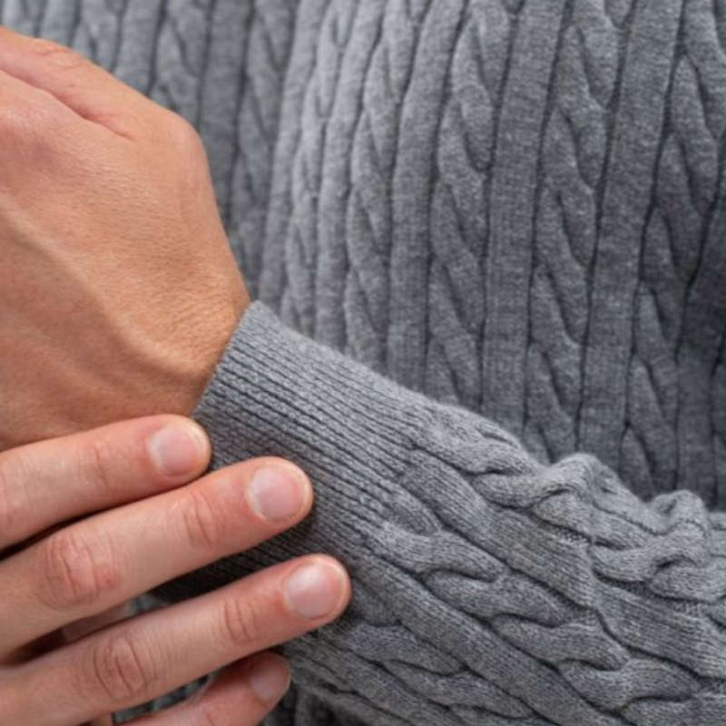 Harcour - Pull manches longues homme Arthur gris chiné