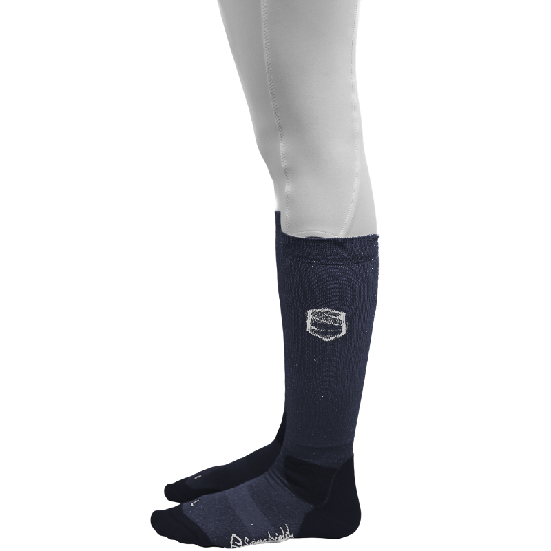 Samshield - Chaussettes d'équitation unisexe Balzane Glitter marine