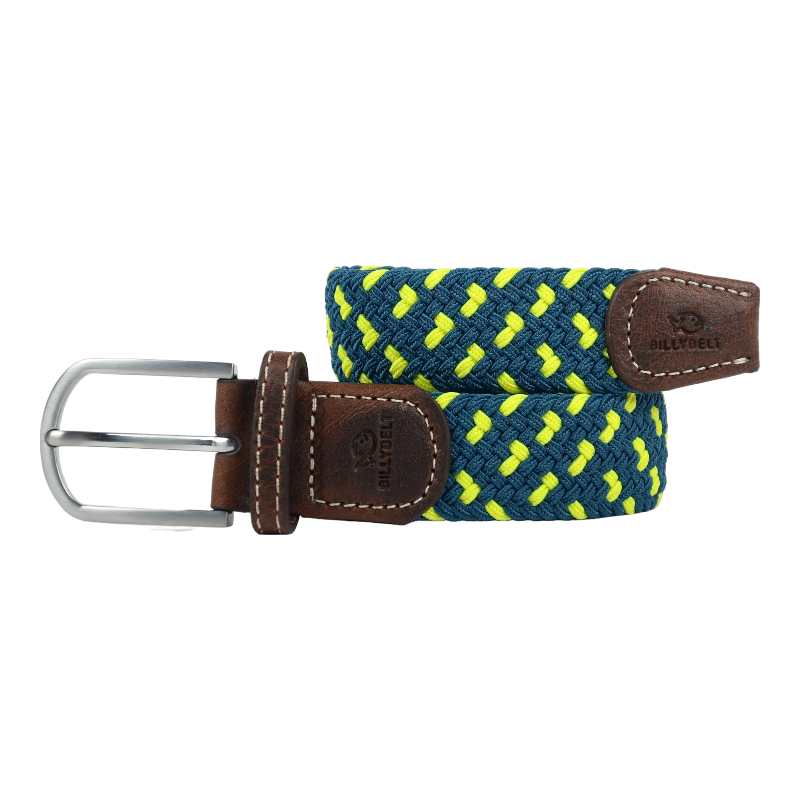 Billybelt - Ceinture tressée Split bleu/ jaune