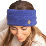 Pénélope - Bandeau tricoté femme Mel bleu roi