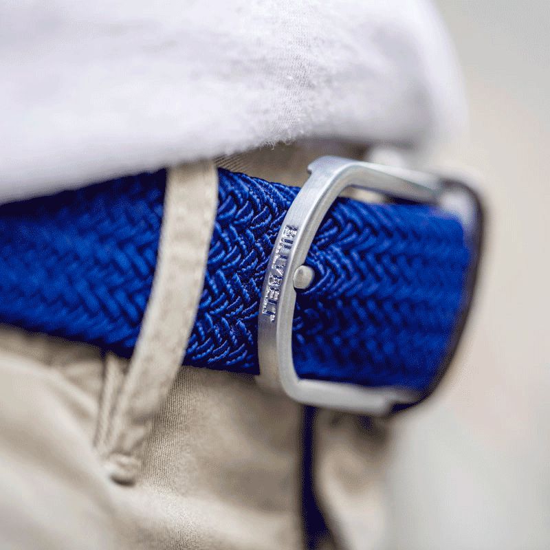 Billybelt - Ceinture tressée élastique Bleu cobalt | - Ohlala