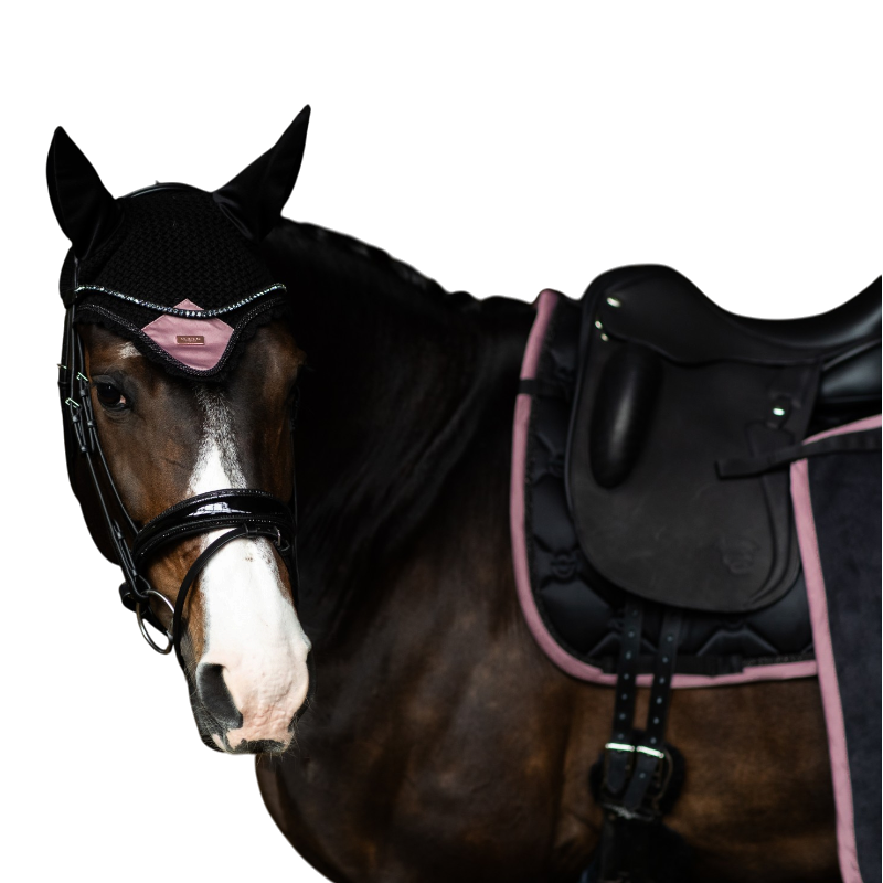 Equestrian Stockholm - Bonnet pour chevaux Black Blush noir