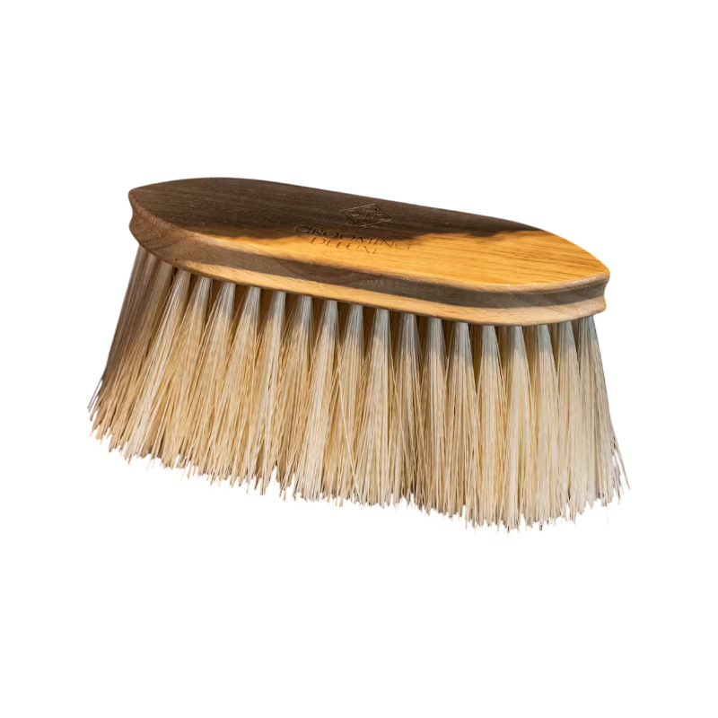 Grooming Deluxe - Brosse douce en bois à poils long naturel