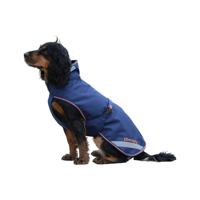 Bucas - Couverture pour chien Therapy marine/ orange