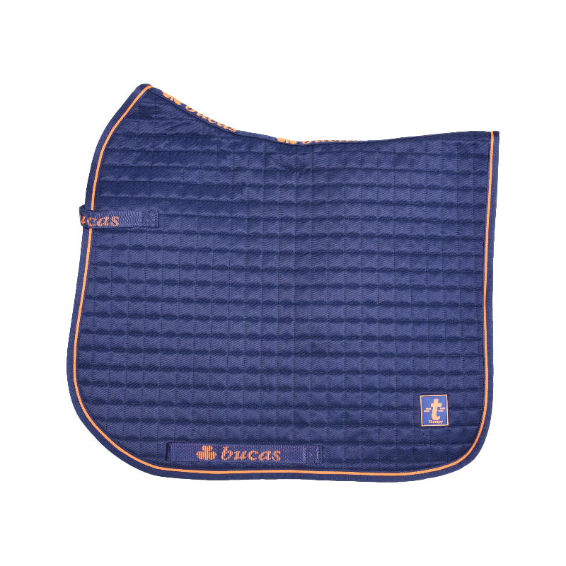 Bucas - Tapis de dressage Therapy marine/ orange